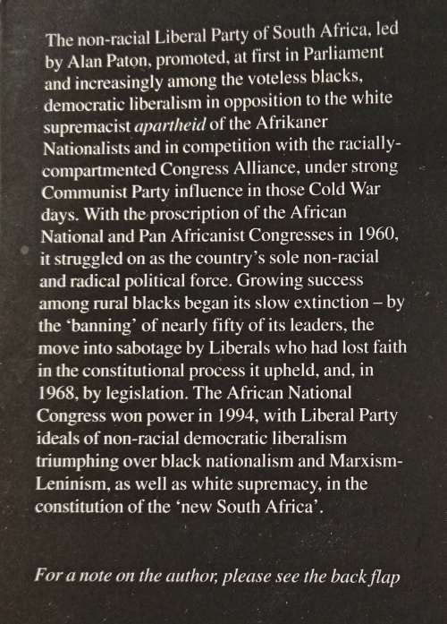 Liberals against Apartheid by Randolph Vigne