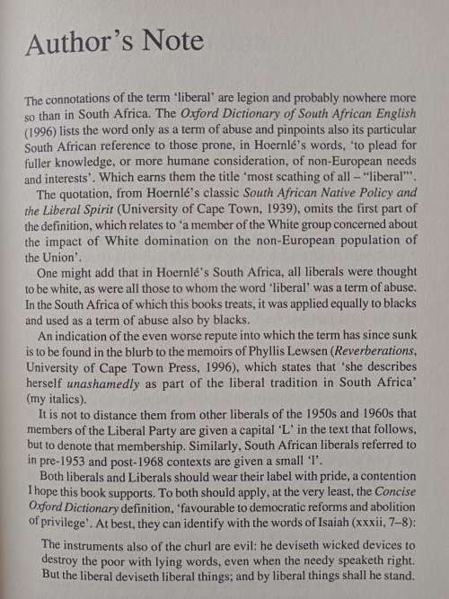 Liberals against Apartheid by Randolph Vigne