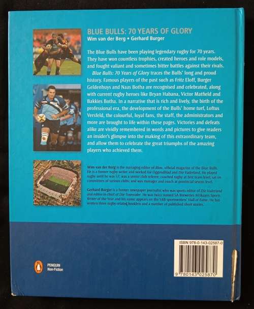 Blue Bulls 70 years of glory by Wim van der Berg & Gerhard Burger