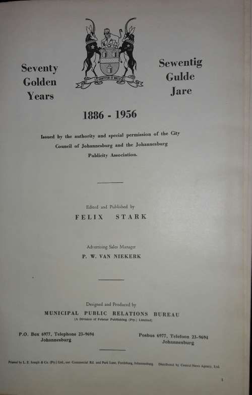 Seventy Golden Years 1886-1956 - Felix Stark