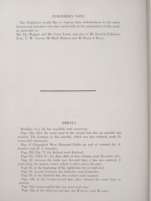 The Diamond Fields of Southern Africa by Percy Albert Wagner