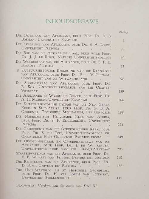Kultuurgeskiedenis van die Afrikaner Edited by Prof Dr C M van den Heever & Prof Dr P de V Pienaar
