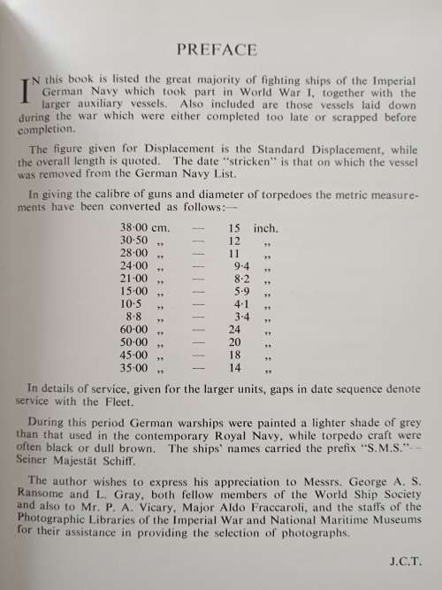 German Warships of World War I by John C Taylor