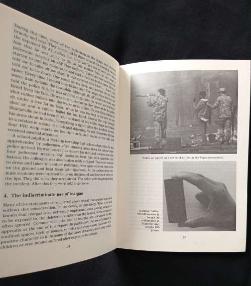 Report on Police Conduct during Township Protests August-November 1984