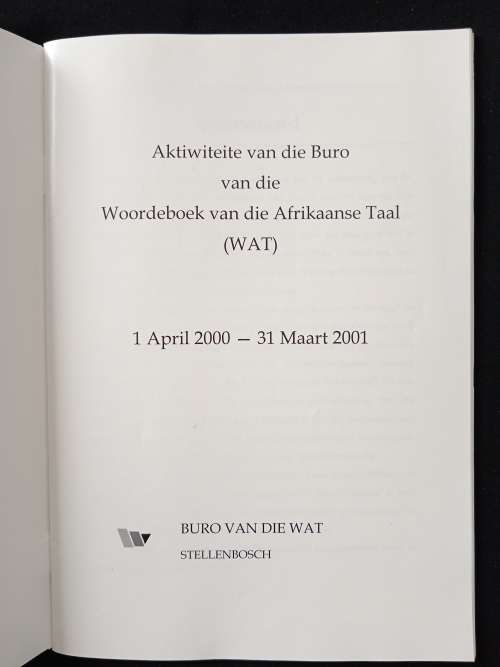 Buro van die Bureau of the Wat 2000-2001