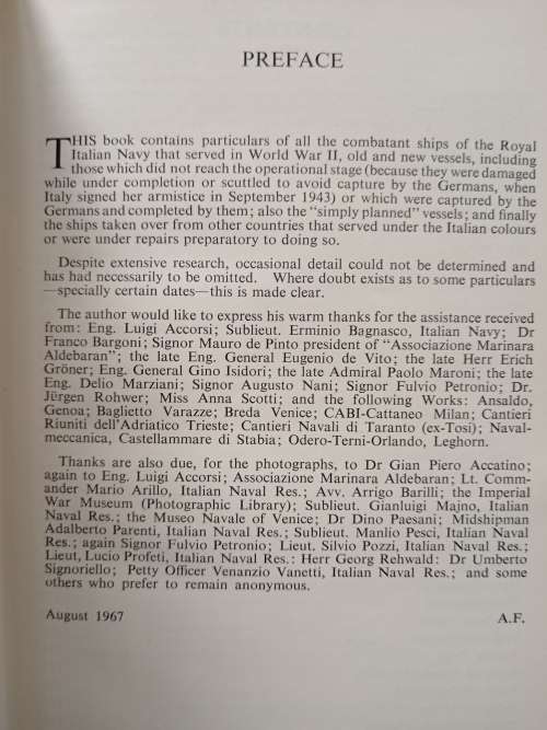 Italian Warships of World War II by Aldo Fraccaroli