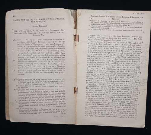 Judgment of Appellate Division in The Separate Representation of Voters Case (with Arguments)