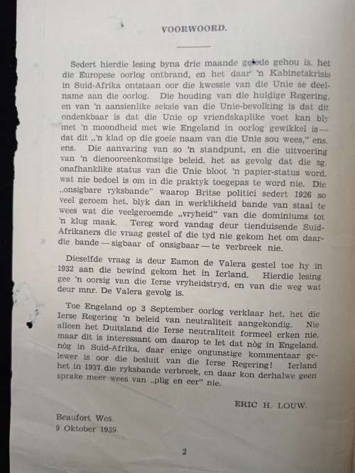 Ierland Too Die Weg Aan Konstitusionele Ontwikkeling sedert 1921 by Eric H Louw
