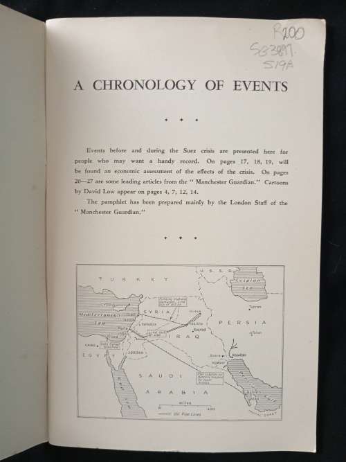 The Record on Suez A Chronology of Events