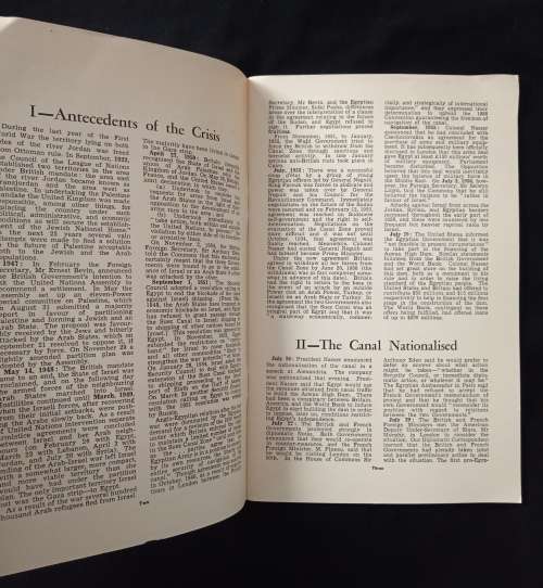 The Record on Suez A Chronology of Events