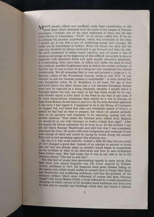 The League of Nations Movement Some Recollections of the Early Days by Dr Gilbert Murray