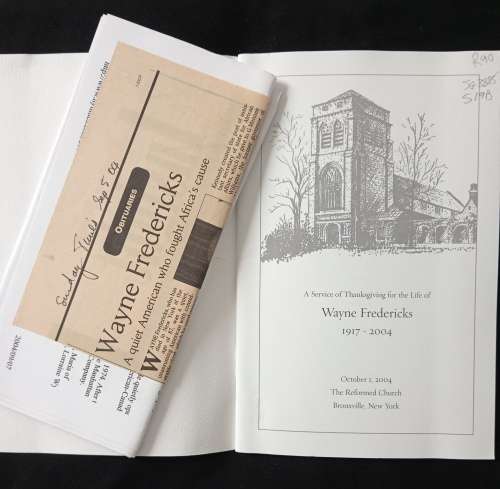 A Service of Thanksgiving for the Life of Wayne Fredericks 1917-2004