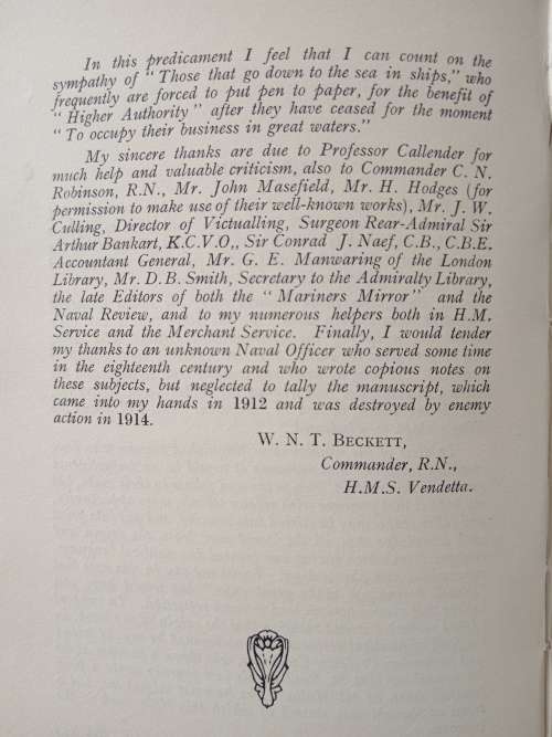 A Few Naval Customs, Expressions, Traditions & Superstitions by Commander W N T Beckett