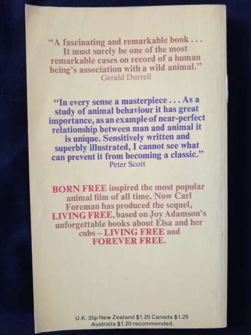 Born Free The story of Elsa the lioness by Joy Adamson