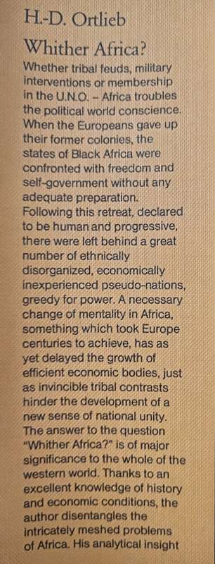 Whither Africa? by Heinz-Dietrich Ortlieb