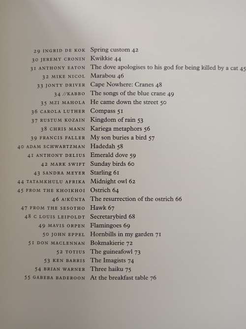 Birds in Words Compiled by Gus Ferguson & Tony Morphet