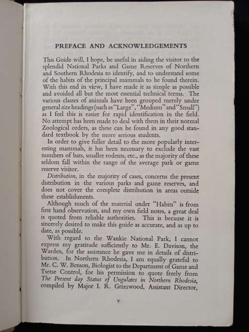 Animals of Rhodesia by C T Astley Maberly