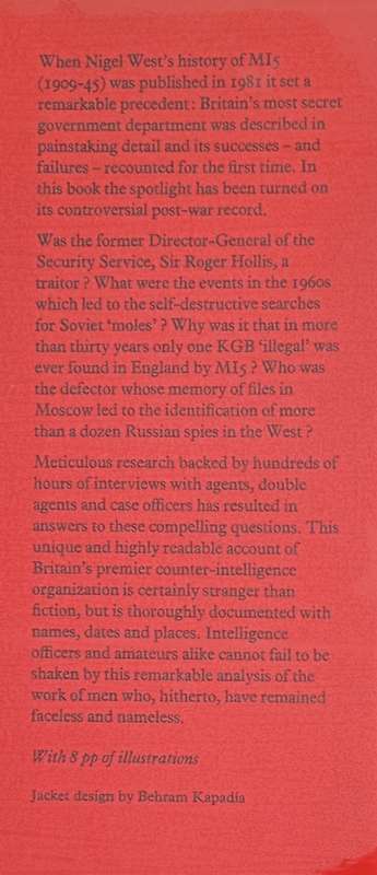 A Matter of Trust MI5 1945-72 by Nigel West
