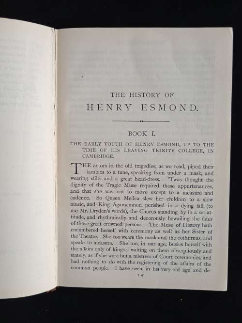 The History of Henry Esmond, Esq Written by Henry Esmond Edited by William Makepeace Thackeray