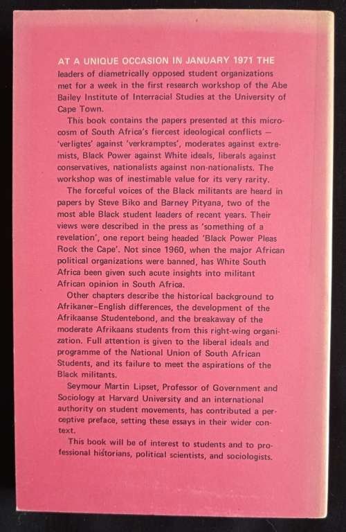 Student Perspectives on South Africa Edited by Hendrik W van der Merwe & David Welsh