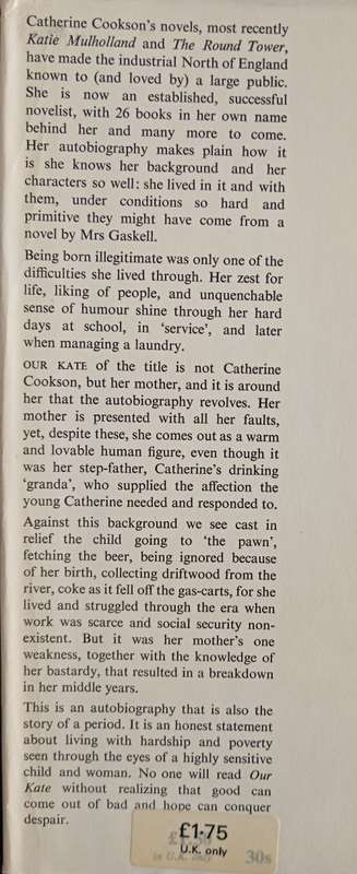 Our Kate An Autobiography by Catherine Cookson