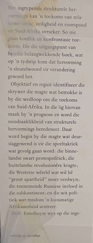 Die Pad van Hervorming by W P Esterhuyse