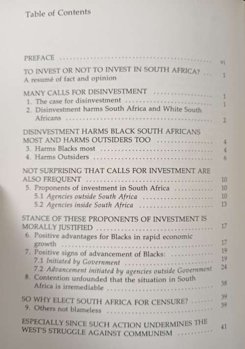 A Case against Disinvolvement in the South African Economy