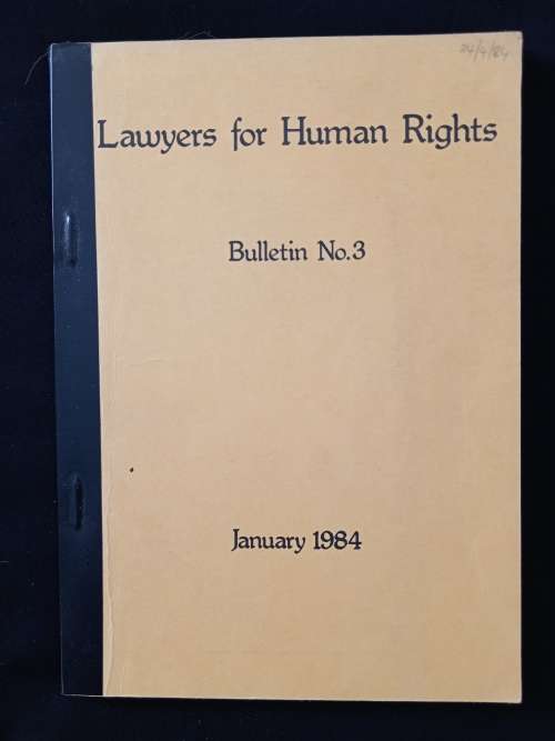 Lawyers for Human Rights Bulletin No 3