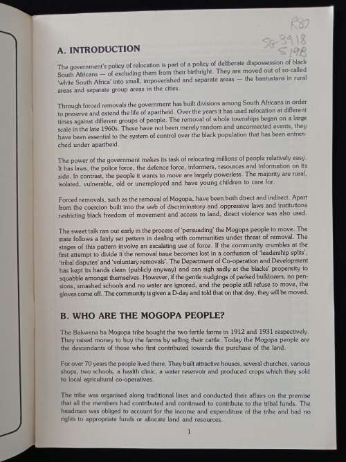 Mogopa And now we have no land