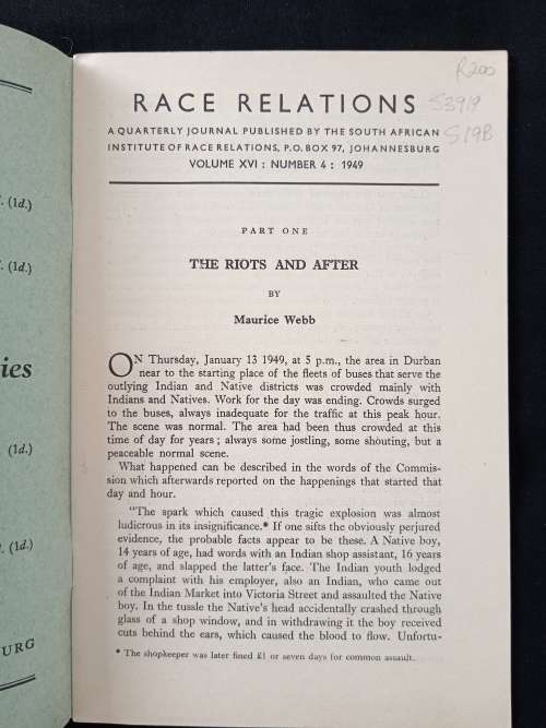 Race Relations Race Riots in Durban