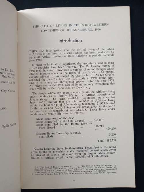 Cost of Living in Soweto 1966 by Sheila Suttner