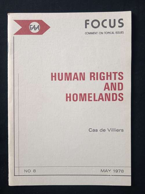 Human Rights & Homelands by Cas de Villiers