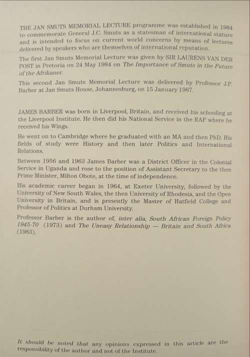 Is There a South African Nation? by James Barber