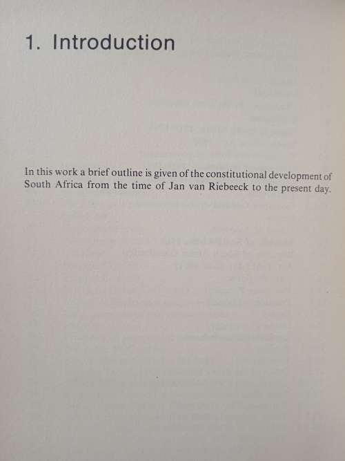 Constitutional Development of South Africa by D Marais & D Riekert
