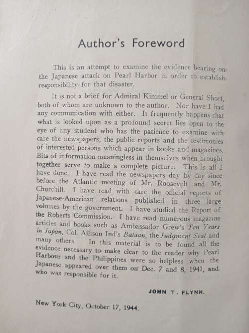 The Truth about Pearl Harbor by John T Flynn