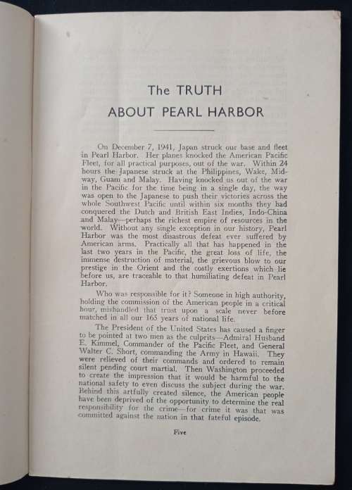 The Truth about Pearl Harbor by John T Flynn