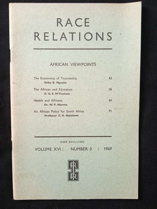 Race Relations African Viewpoints