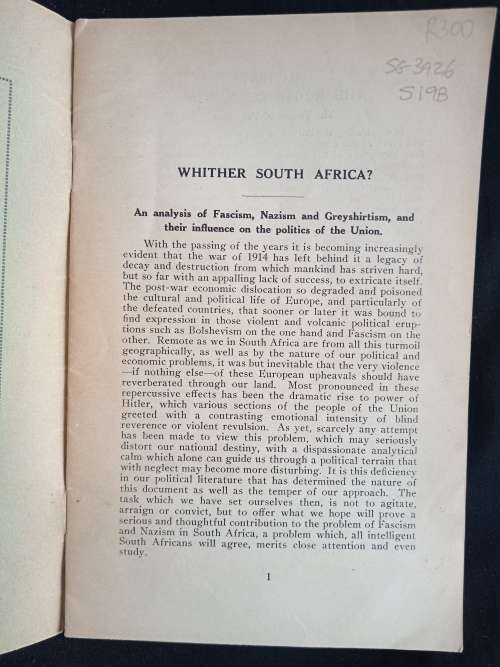 Whither South Africa?