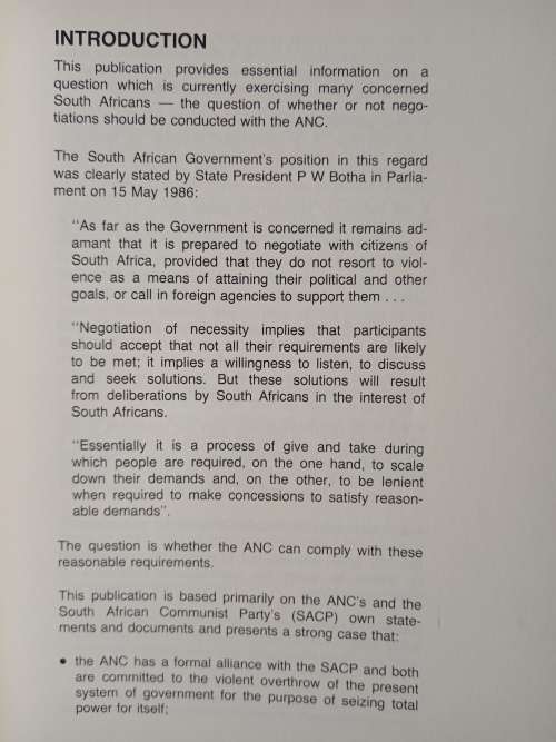 Talking with the ANC