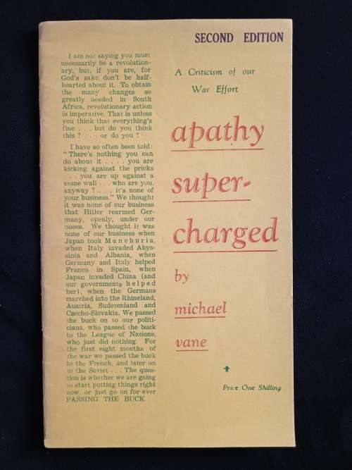 Apathy Supercharged A Criticism of our War Effort by Michael Vane