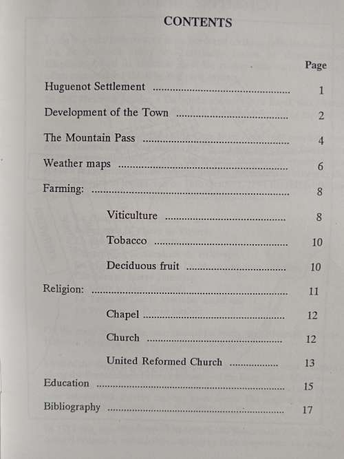 The History of Franschhoek by J E Malherbe
