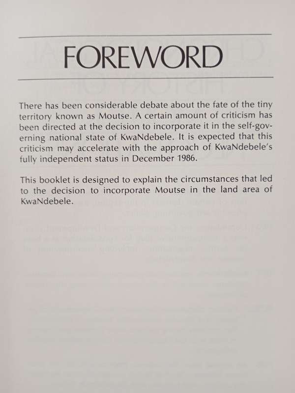 The Moutse Issue