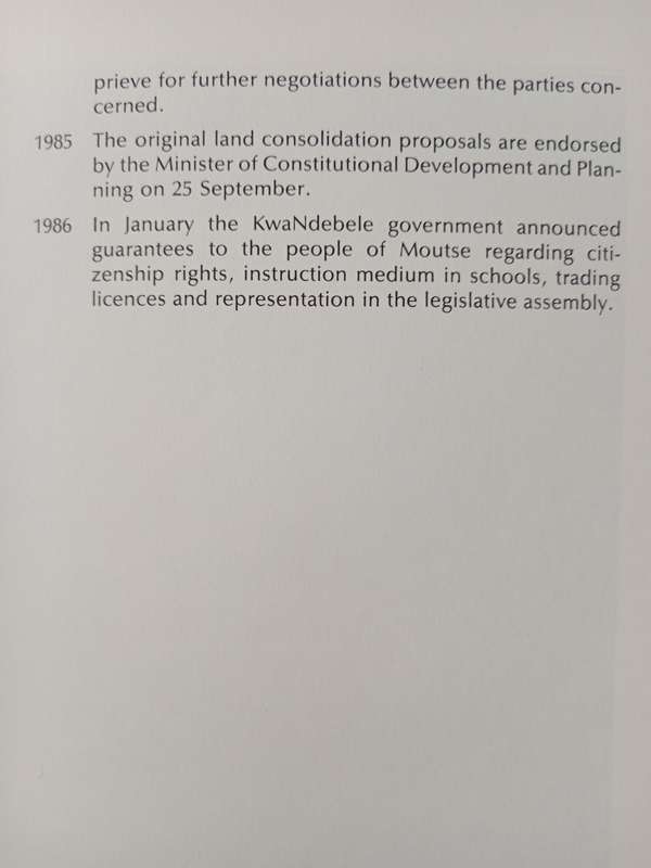 The Moutse Issue