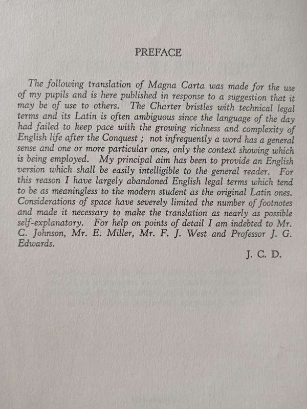 The Great Charter by J C Dickson