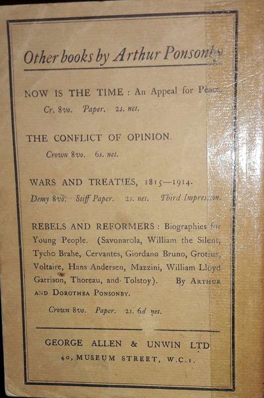 Falsehood In War Time - Arthur Ponsonby M.P.