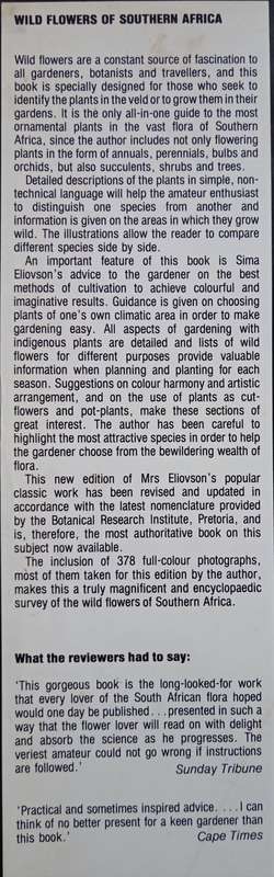Wild Flowers of Southern Africa by Sima Eliovson