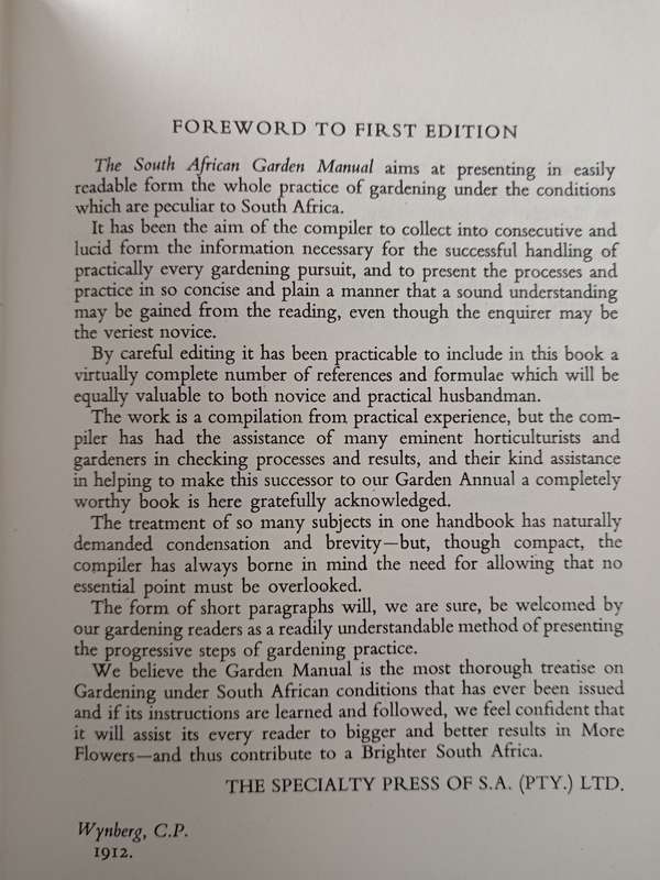The South African Garden Manual