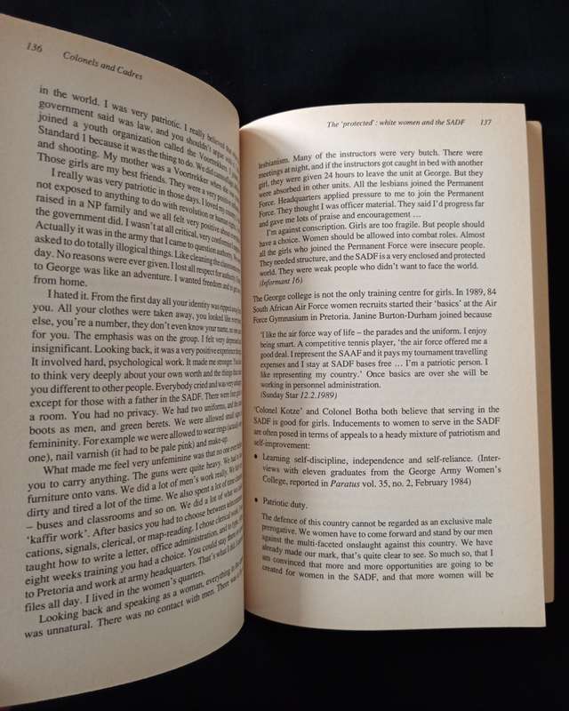 Colonels & Cadres War & Gender in South Africa by Jacklyn Cock
