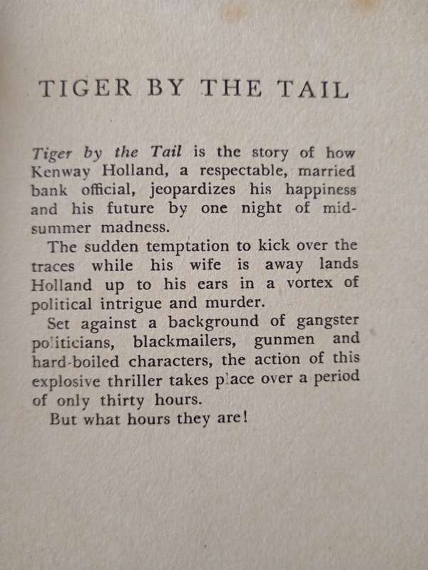Tiger By The Tail by James Hadley Chase