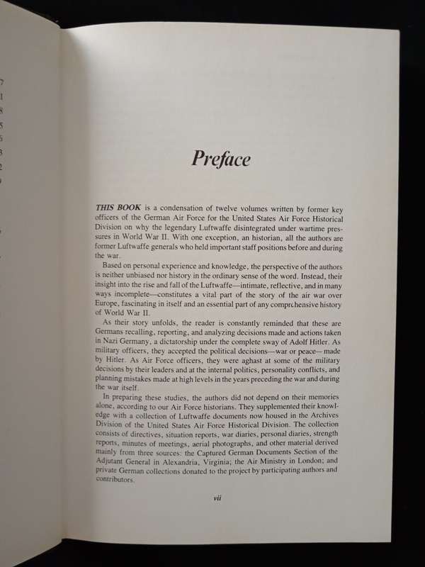Luftwaffe An analysis by former Luftwaffe generals Edited by Harold Faber